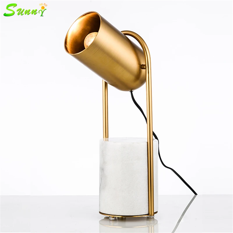 

Postmodern Marble Designer Decorative Lamp Personality Creative Living Room Table Lamp Study Bedroom Bedside Lamp Led Desk Lamps
