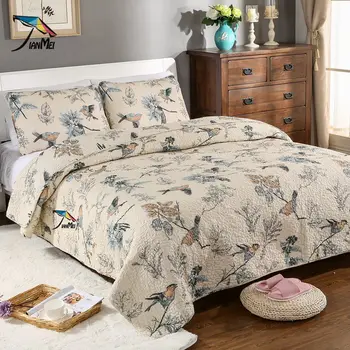 

1* bedspread 2 *pillowcases simple style Quilt Set Queen Quilted Bedspreads