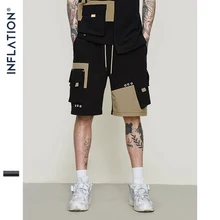 INFLATION, мужские классические свободные шорты, рабочая одежда, повседневные шорты, сшитые с карманами, спортивные шорты, XXL 9315S