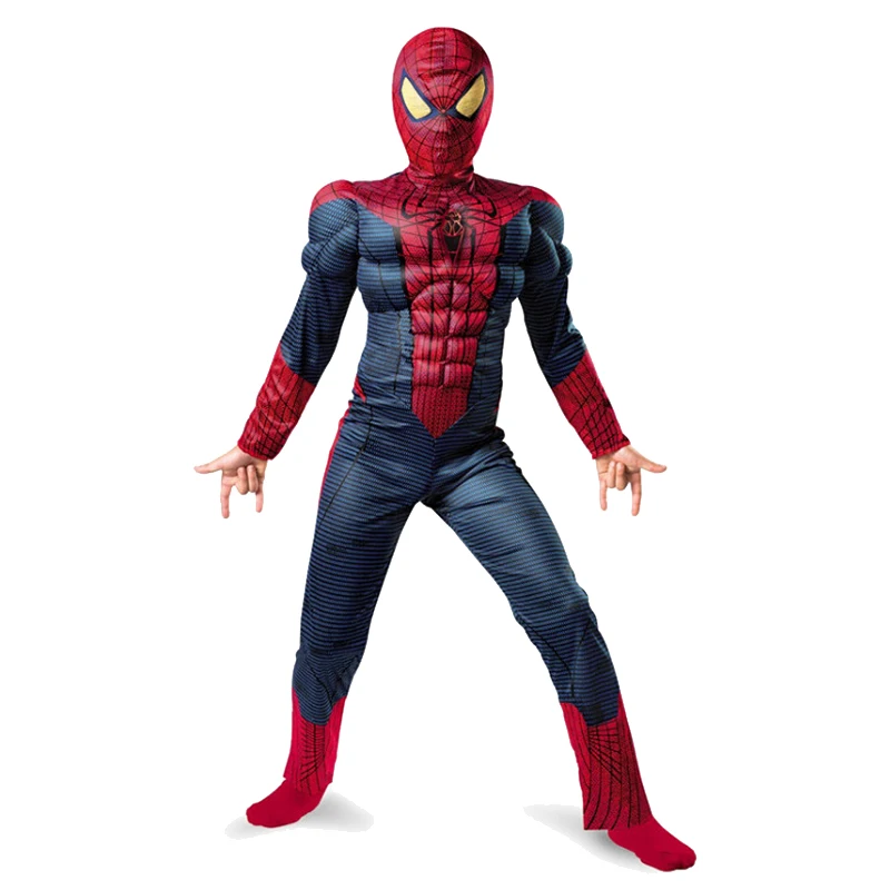 

Child Boy Amazing Spiderman Muscle Marvel Fantasy Kids Superhero Halloween Carnival Party Costume Cosplay Suit