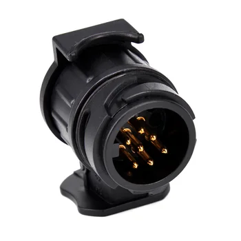 

13 Pin To 7 Pin Plug Tow Bar Socket Adapter Connector Converter Towing Black Truck Trailer Couplings Accessories