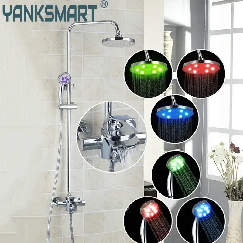 Bathroom Shouer Facuet Modern Led Bathroom Faucet Set Bath