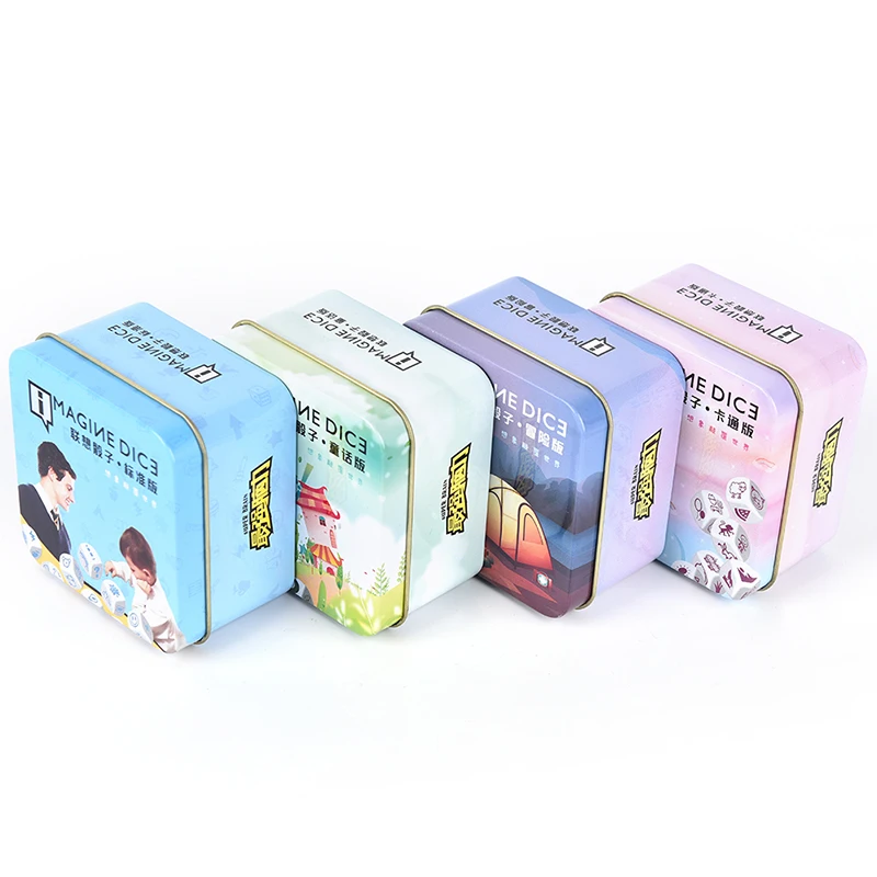 

1 Pc Story Dice Story Dice Game Look Picture Telling A Story White Cubes With Box For Family Fun Party Board Game