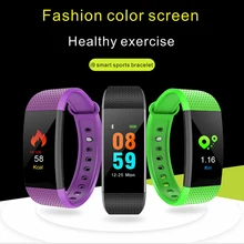 Фитнес трекер Смарт-браслет сердечного ритма/измерять кровяное давление умный Браслет напоминание Фитнес часы Цвет скрин IP68 смарт-браслет