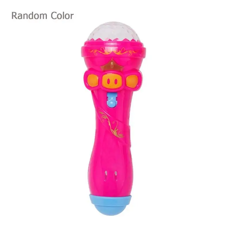Детский микрофон модельное освещение игрушка беспроводной караоке мигающий прожектор майка