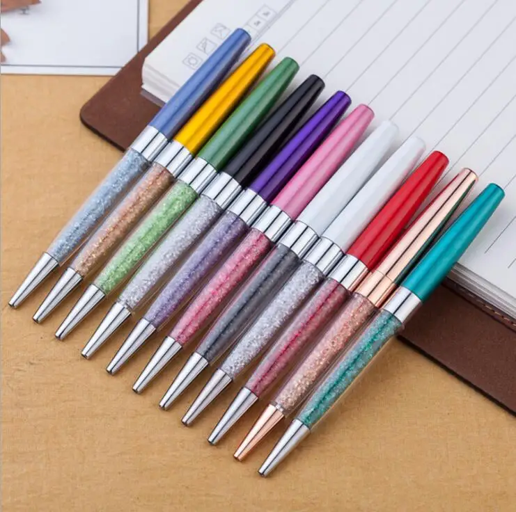 

2018 new stylish metal ball pen, metal pen, advertising gift 1pcs water drill touch screen stylus Office supplies stationery
