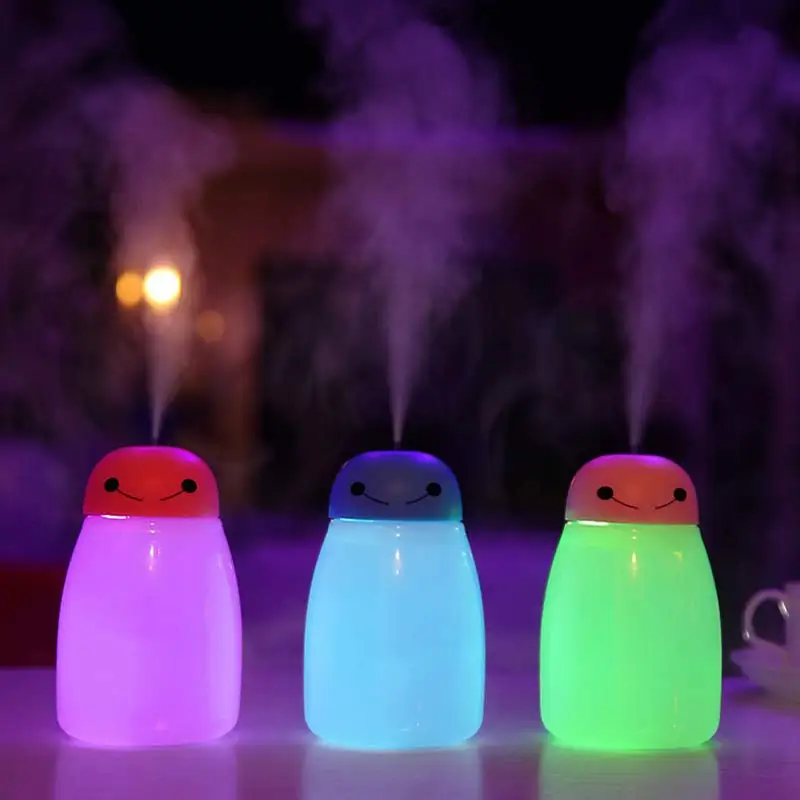 

Cute Mini USB Air Humidifier Aroma Essential Oil LED Night Light Aromatherapy Electric Mist Maker For Home Office Car HY99 JU01