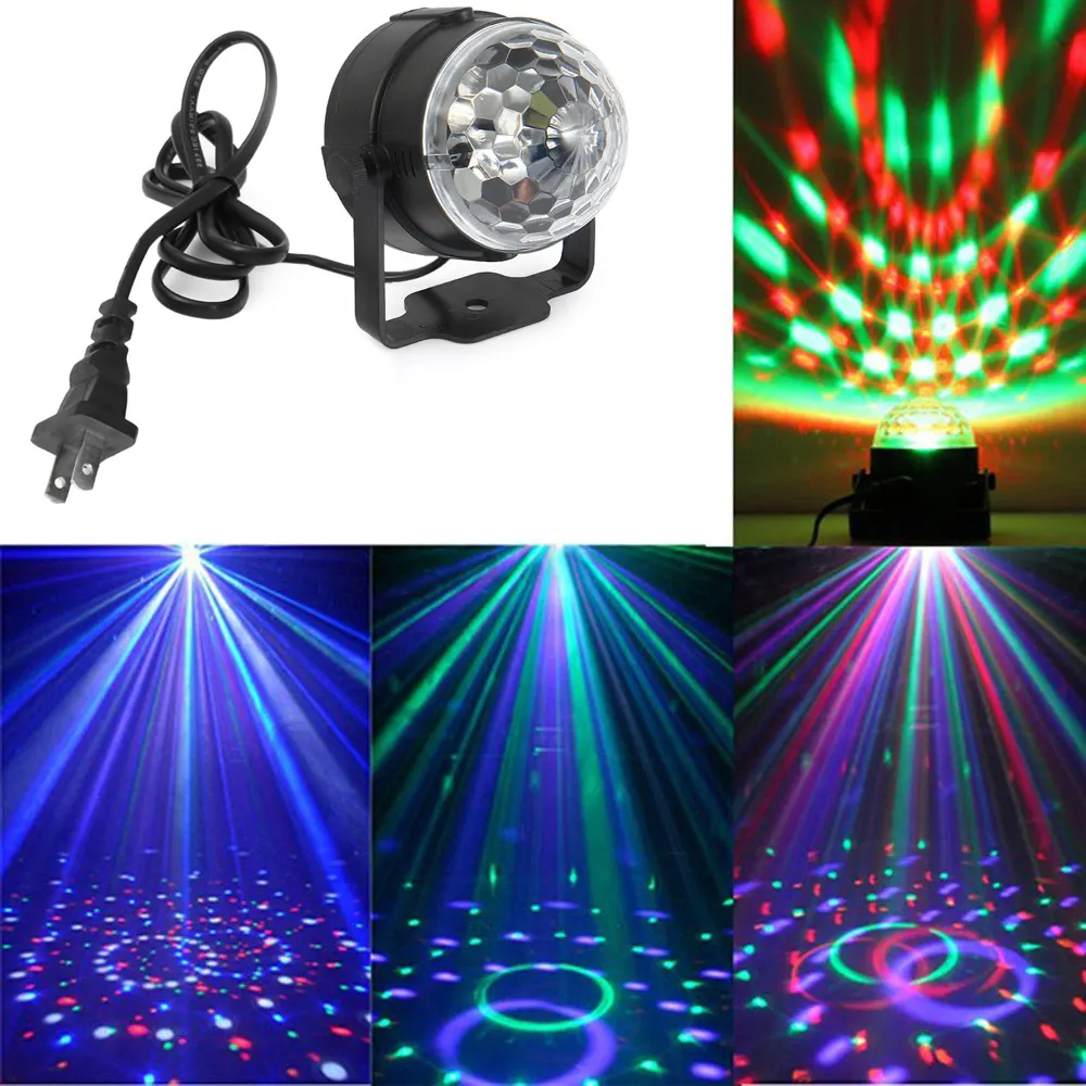 Mini RGB Crystal MagicEffect LED Stage Lights Sound Actived Party