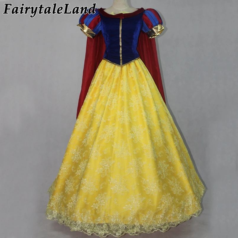 

Princess Snow White Dress Fancy costume lace gown party dress for adult women Halloween Snow White Cosplay costume custom made