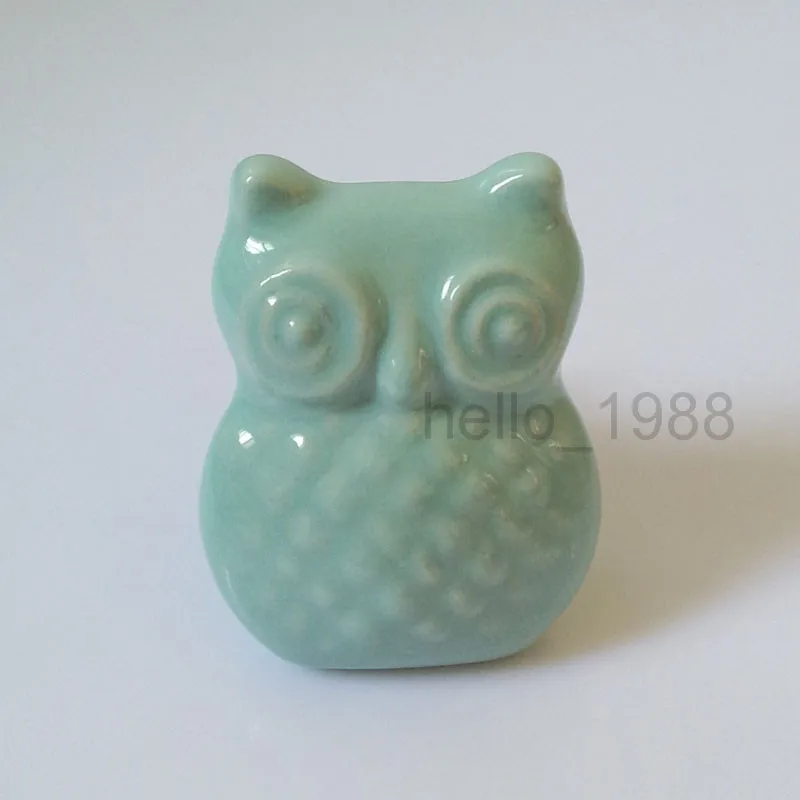 

Light Blue Ceramic Creative Cat Cabinet Knob Closet Cupboard Dresser Drawer Pull Handle Antique Furniture Kitchen Knob Handle