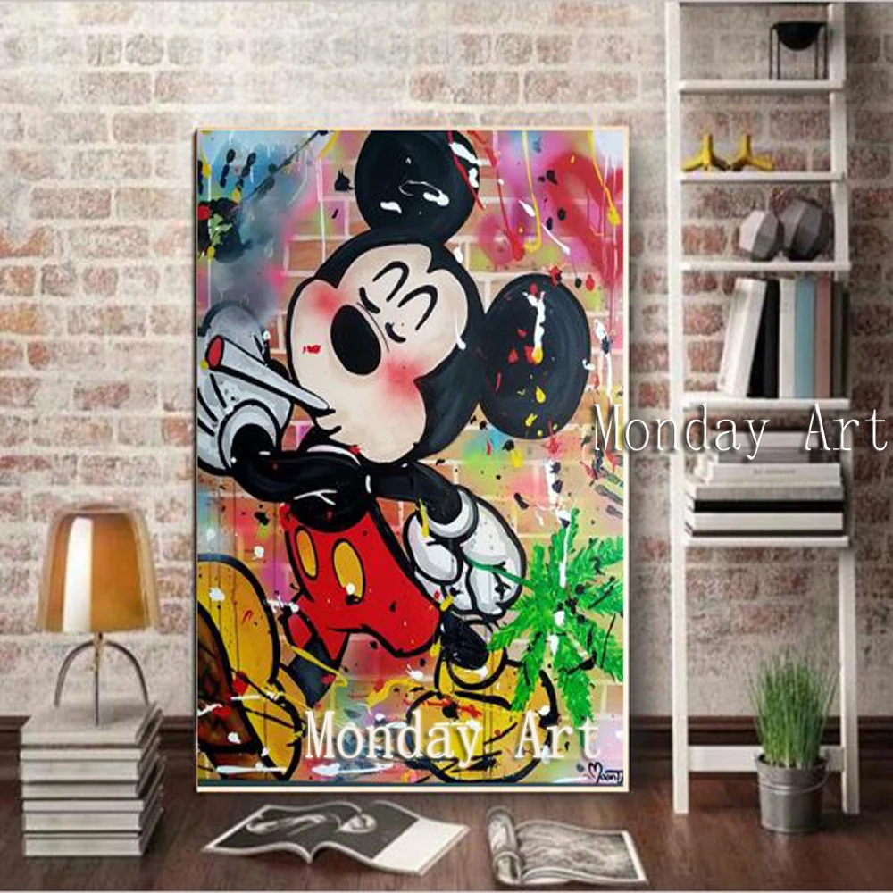 OO hand-painted-graffiti-pop-brainwash-art-alec-monopoly-on-canvas-painting-good-for-bedroom-decoration (4)