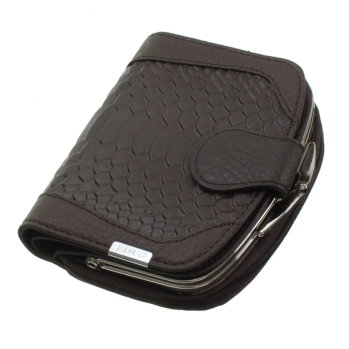 

100% Genuine Leather Wallet Women Wallets New Fashion Designer Short Coin Purse Card Holder Crocodile Embossed Carteira Feminina