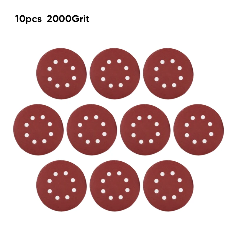 

Tool Sandpaper Disk 8 Hole Grinding Round 5inch 123mm Aluminum oxide Polishing Grit 80-2000 Accessory New Sale
