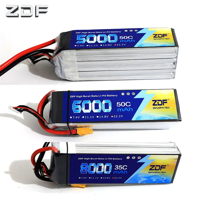 ZDF 22 2 v 6S 5000mah 6000mah 50C Max 100C литий-полимерный аккумулятор для стандартного вертолета