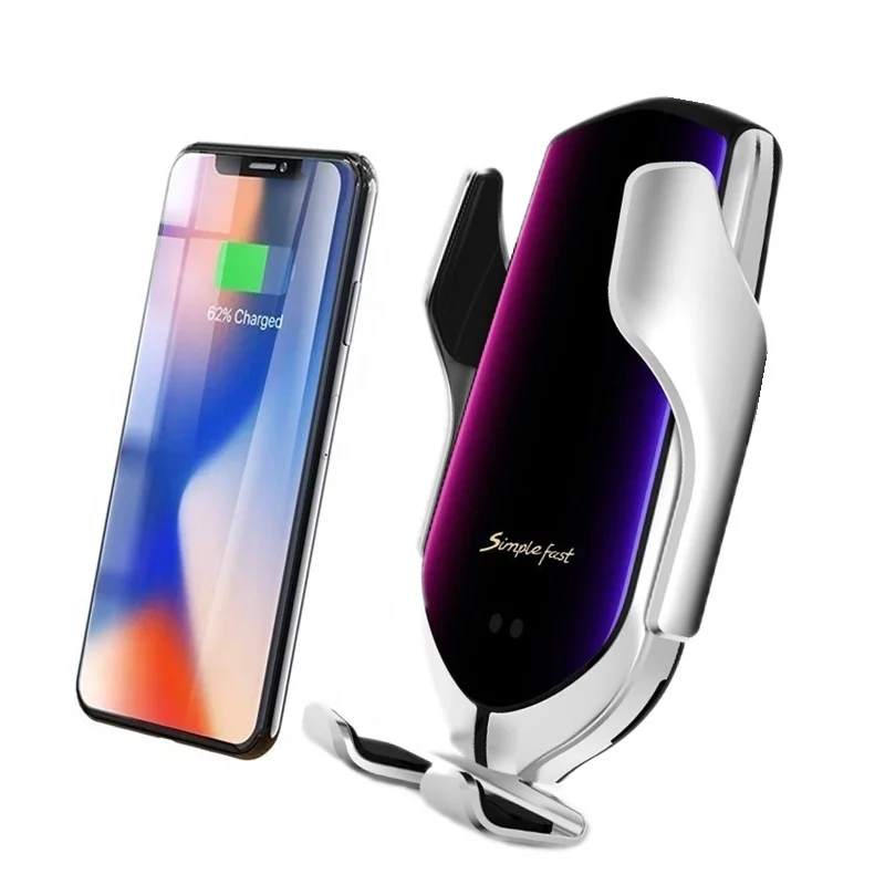 

New 10W Car Holder Qi Wireless Charger For Iphone X Automatic Air Vent Mount Fast Wireless Charger For Samsung Quick Charge