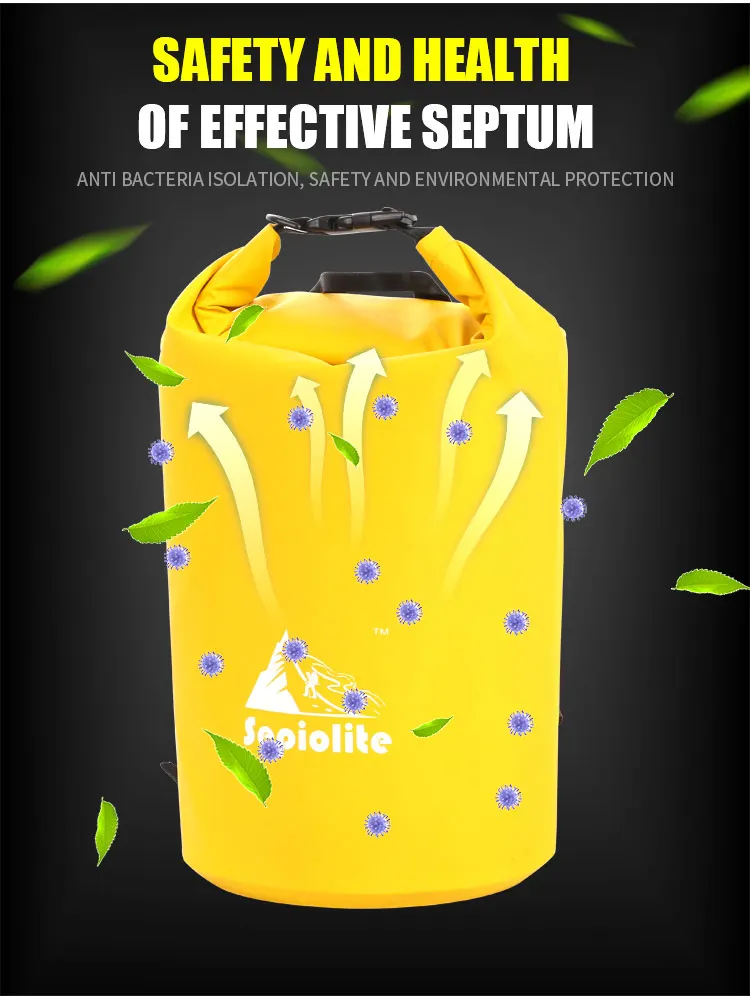 Sepiolite brand15L/25L водонепроницаемый рюкзак для хранения сухой мешок для сплав на каноэ каяках Спорт на открытом воздухе рюкзаки, сумки для путешествий