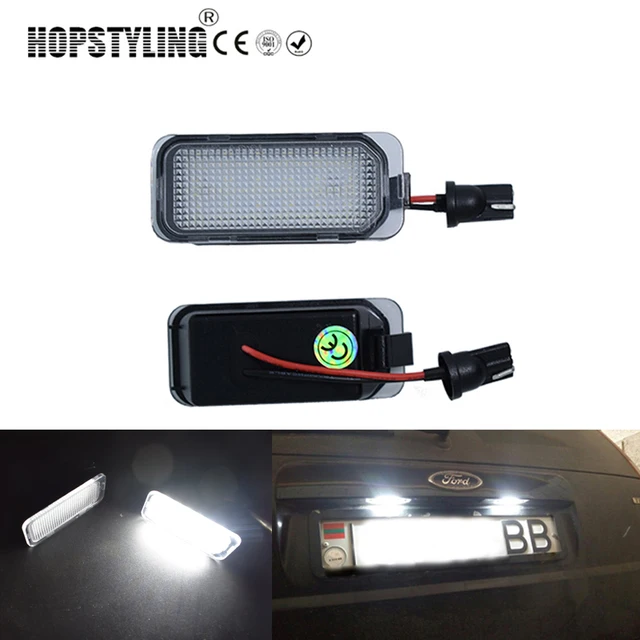 Hopstyling 2pcs NO Error LED number license plate light for Ford Fiesta