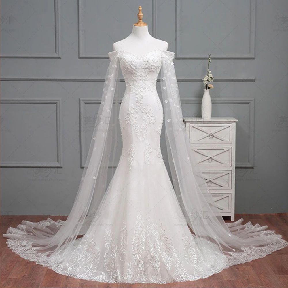 Vestido De Noiva Sereia изготовленное на заказ Бисероплетение Жемчуг Кристалл Аппликации