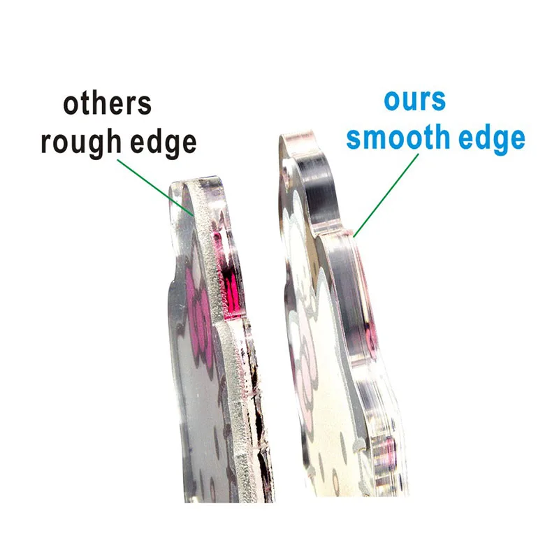 Шт. 1 шт. персональная прозрачная граница см 6 см высокая акриловая Аниме 1 Боковая печать Шарм брелок подставка с 5*5 см