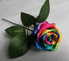 Rainbow colour rose flowers Handmade silk satin Rose Flowers Wedding Bridal Bouquet Home Decoration wedding flowers цена Rainbow colour rose flowers Handmade silk satin Rose Flowers Wedding Bridal Bouquet Home Decoration wedding flowers цены онлайн