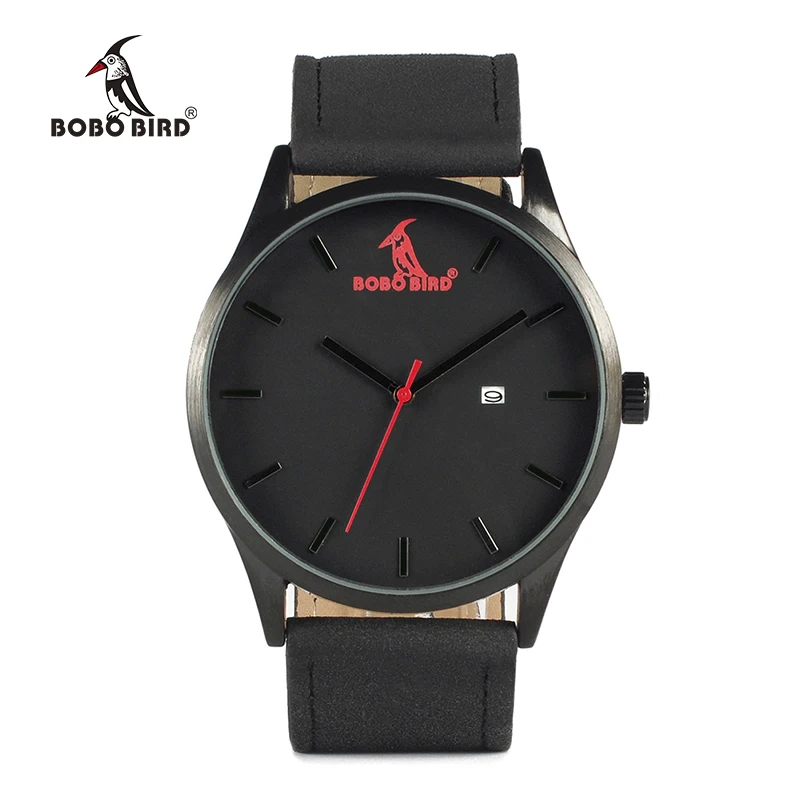 BOBO BIRD WG15 Retro Round Wrist Watch Mens Watches Top Brand Luxury Watches With Calendar Display In Gift Box