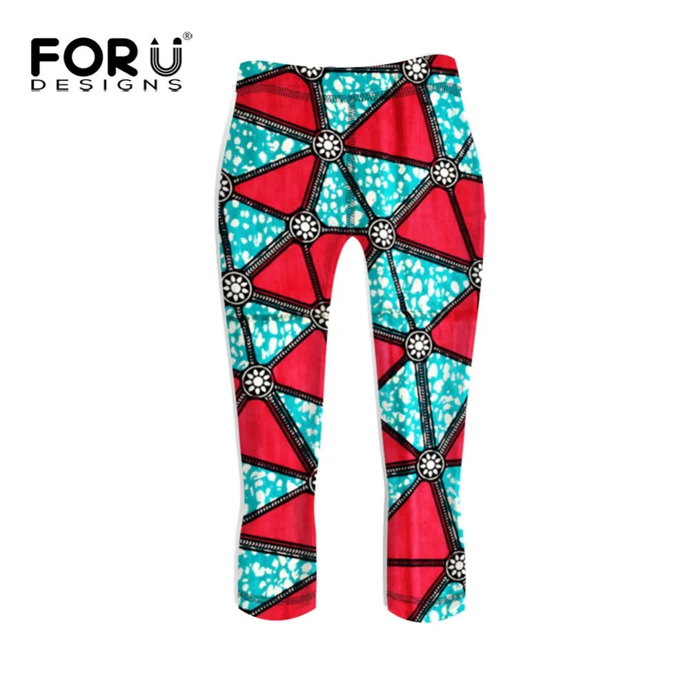 FORUDESIGNS Women Leggings Summer Breathable Girls Pencil Pants Plus Size Stretchy Leggins African Style Prints Elastic jeggings