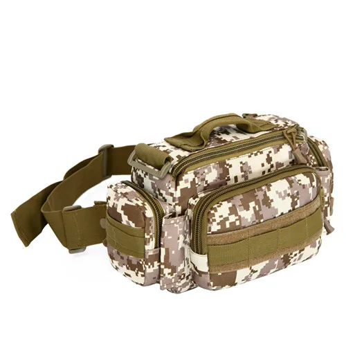 Тактические уличные водонепроницаемые нейлоновые поясные сумки для мужчин и женщин Военная камуфляжная нагрудная сумка поясная сумка для верховой езды охотничьи сумки для фото - Цвет: desert