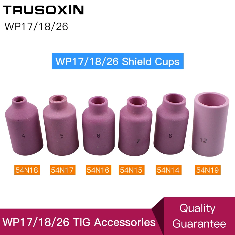 TIG Welding Machine Welder Accessories/Consumables WP26 17 18 Series Torch/Gun Porcelain Shield Cups Ceramic Nozzles