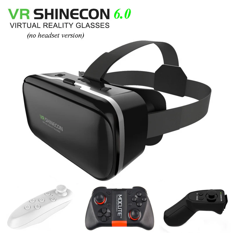 

Original VR Shinecon 6.0 3D Immersive Virtual Reality Glasses Cardboard VR Box Headset for 4.5-6.0 inch Smartphone + Controller