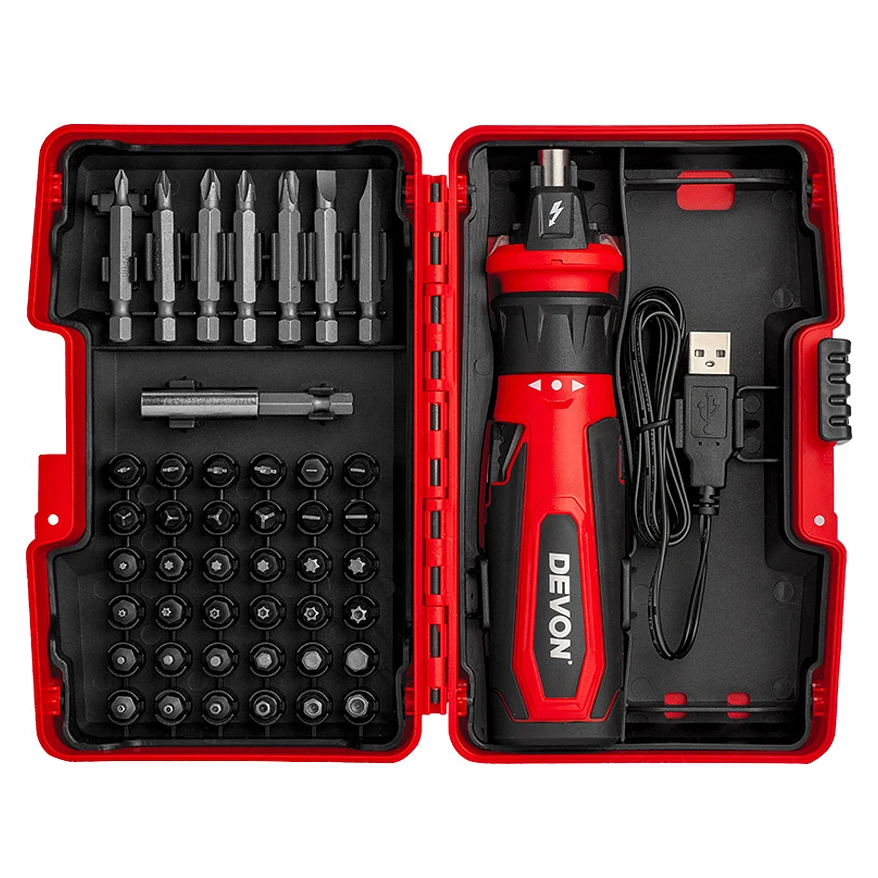 

Electric Screwdriver Lithium Battery Rechargeable With 43pcs Bits Multi-function LED Lighting Household Cordless Screwdriver Set