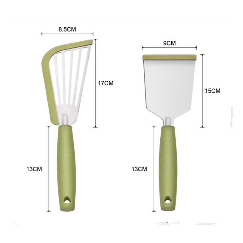 2pcs/lot Kitchen Stainless Steel Cooking Tools Speical Spatula for Non-stick Pan with Handle 2pcs/lot Kitchen Stainless Steel Cooking Tools Speical Spatula for Non-stick Pan with Handle