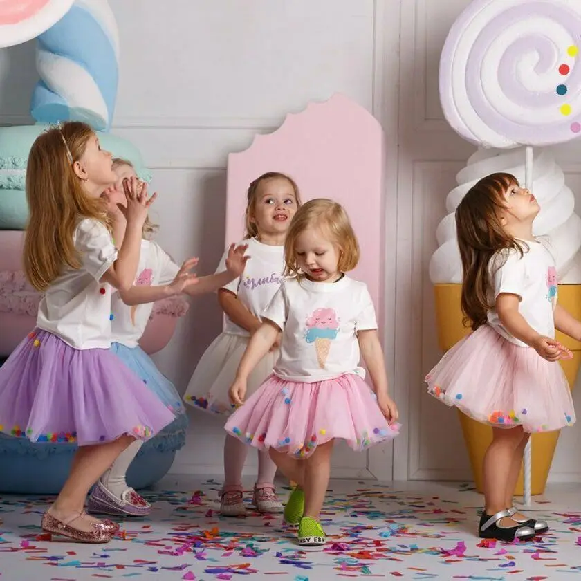 Emmaaby/Модная юбка для маленьких девочек От 0 до 3 лет фатиновая юбка-пачка с кисточками для маленьких девочек танцевальная одежда для балета, праздничный костюм