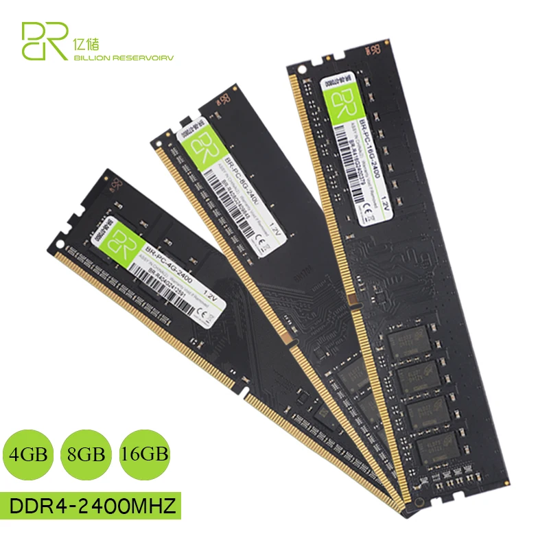 

BR New UDIMM Memoria DDR4 4GB RAMS 1.2V 2400MHZ For Intel DDR4 8GB 16GB RAM Memory DIMM 288pin For Desktop Computer Gaming Ram