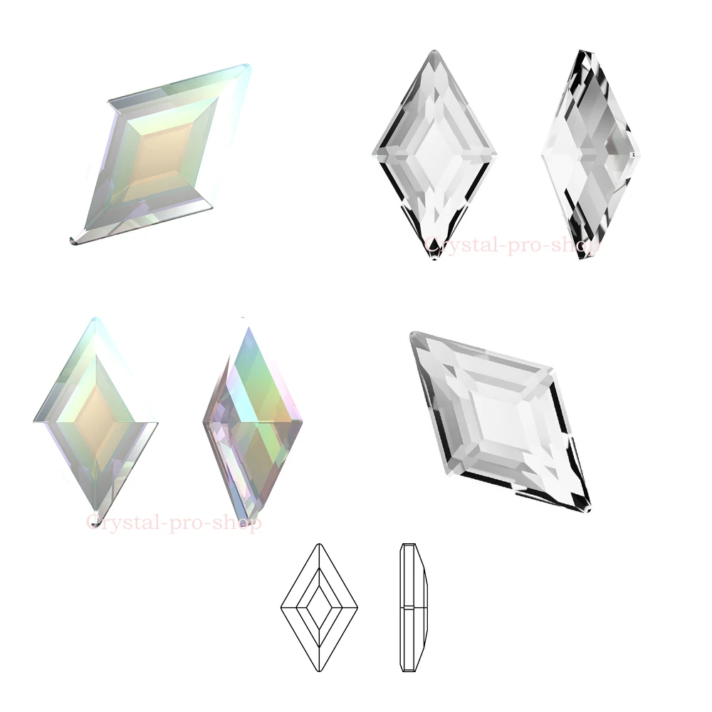 100 AB Iridescent Hotfix Flatback Rhinestone Glass Crystal Iron on Apply 8 Shape 