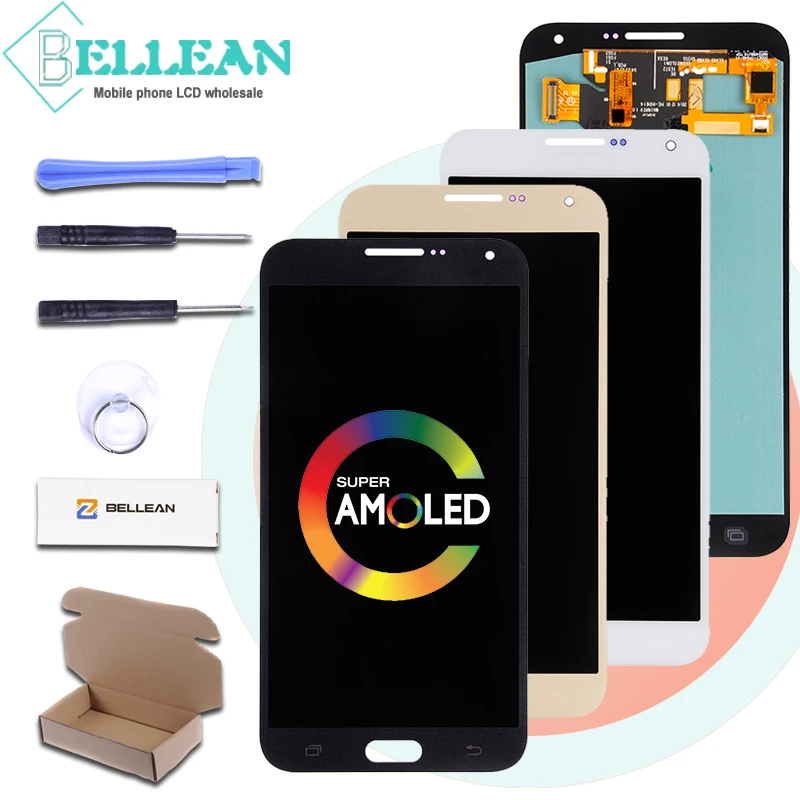 

Discount 1pcs OLED E700 Display For Samsung Galaxy E7 Display Touch Screen Digitizer Assembly E7000 E700F Screen