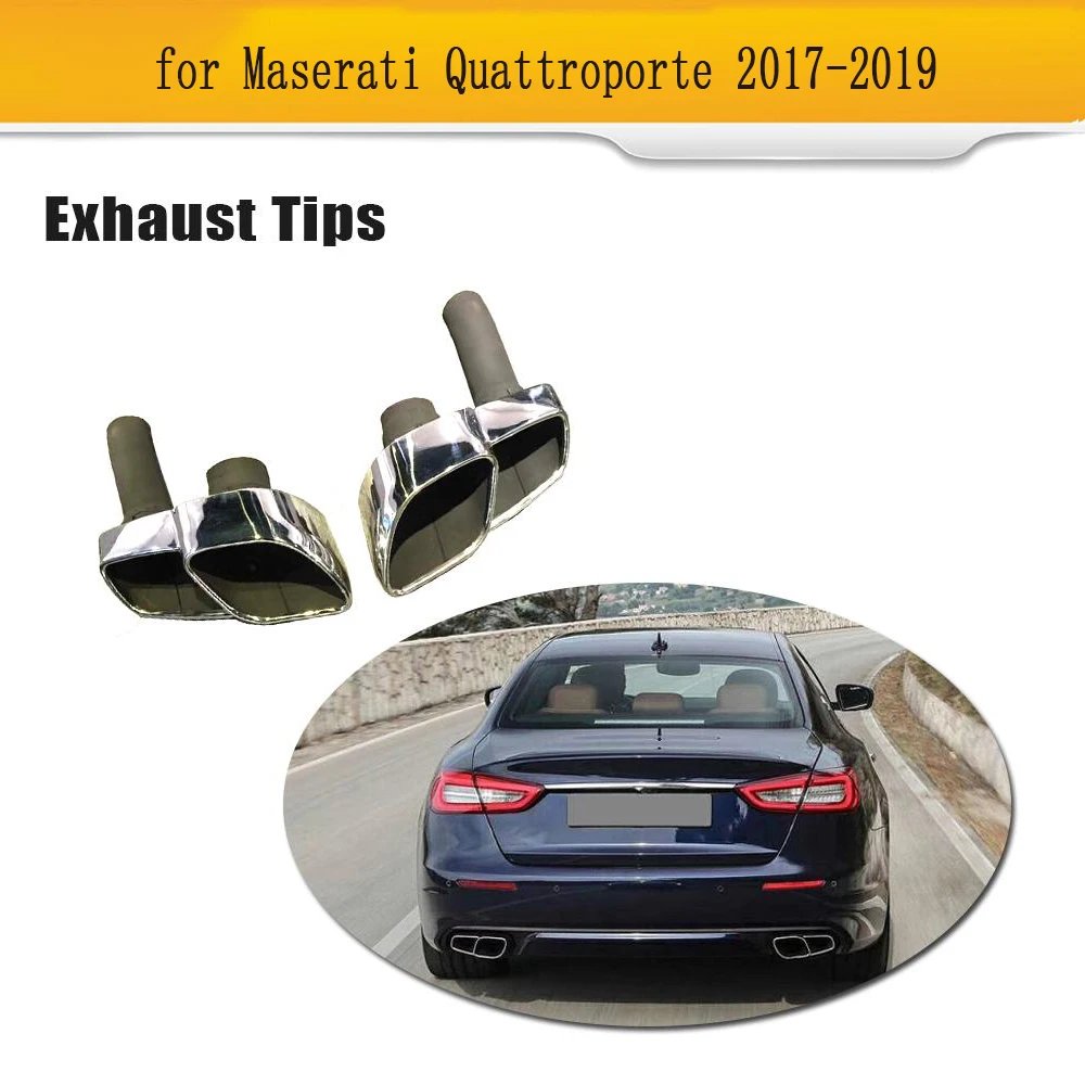 Stainless Steel Car Exhaust Tips Muffler For Maserati Quattroporte 2017-2019 Quad Exhaust Tips Pipe 2PCS/SET Stainless Steel Car Exhaust Tips Muffler For Maserati Quattroporte 2017-2019 Quad Exhaust Tips Pipe 2PCS/SET