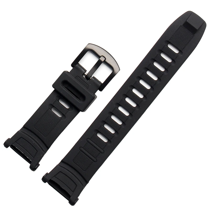 

Hot sale High quality Black Silicone watchband Rubber Strap For Casio PRG-130YPRW-1500YJ men Watchband Bracelet