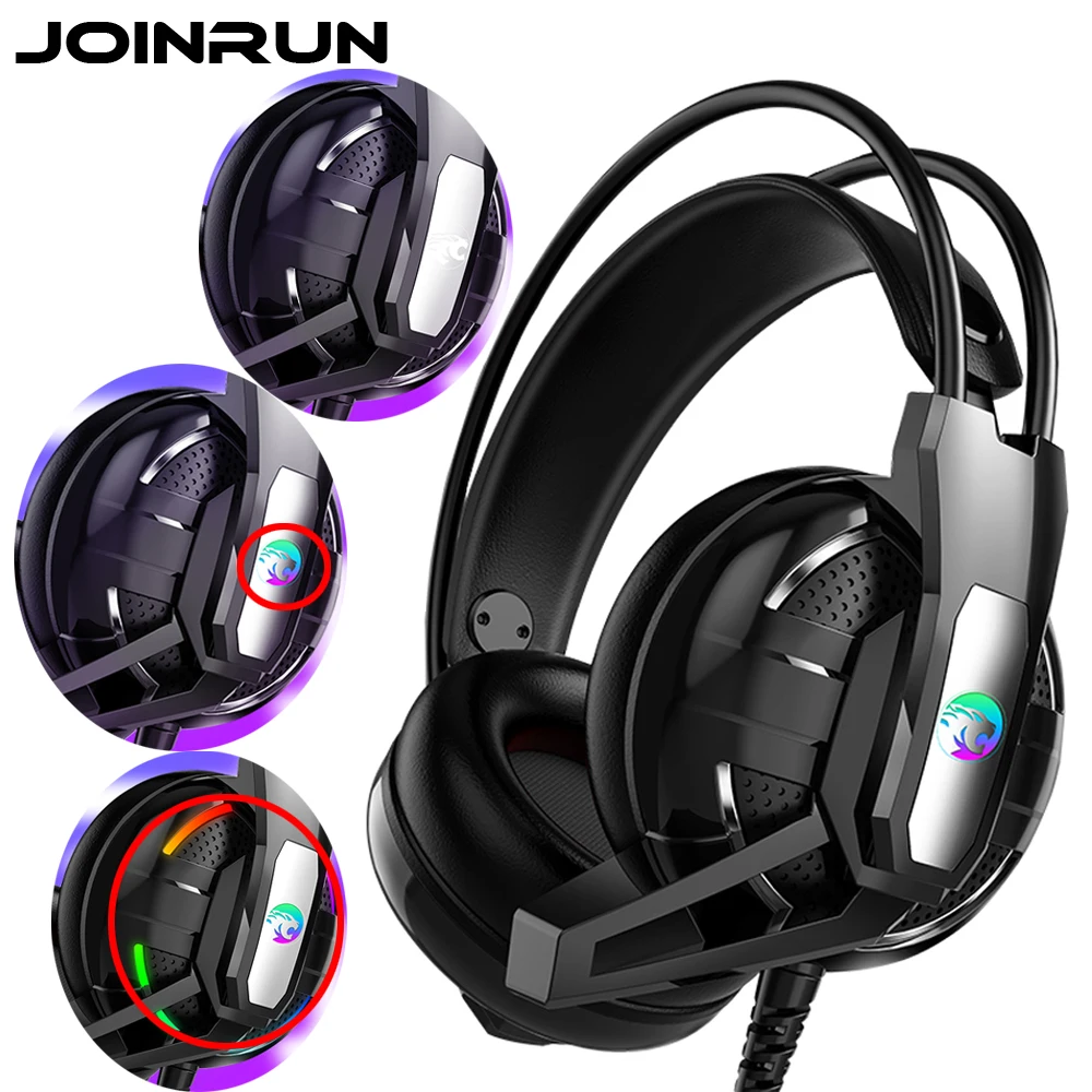 Наушники Joinrun стереогарнитура игровые наушники для Интернет кафе с микрофоном ПК