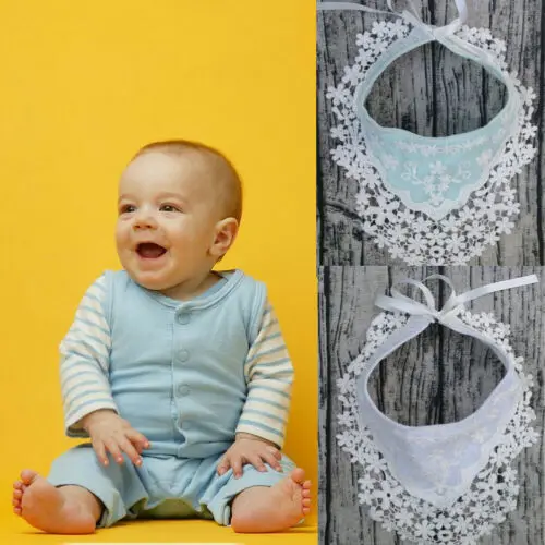 

Newborn Toddler Lace Cotton Baby Bibs Boy Girl Saliva Towel Kids Bib Feeding Hot