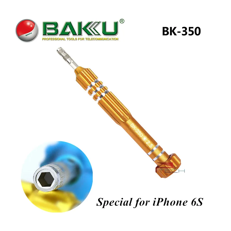 

BAKU Screwdriver BK-350 for iPhone 6S Middle Plate, Repair Opening Tool M2.5 Hex Socket Allen Nut Screw Driver