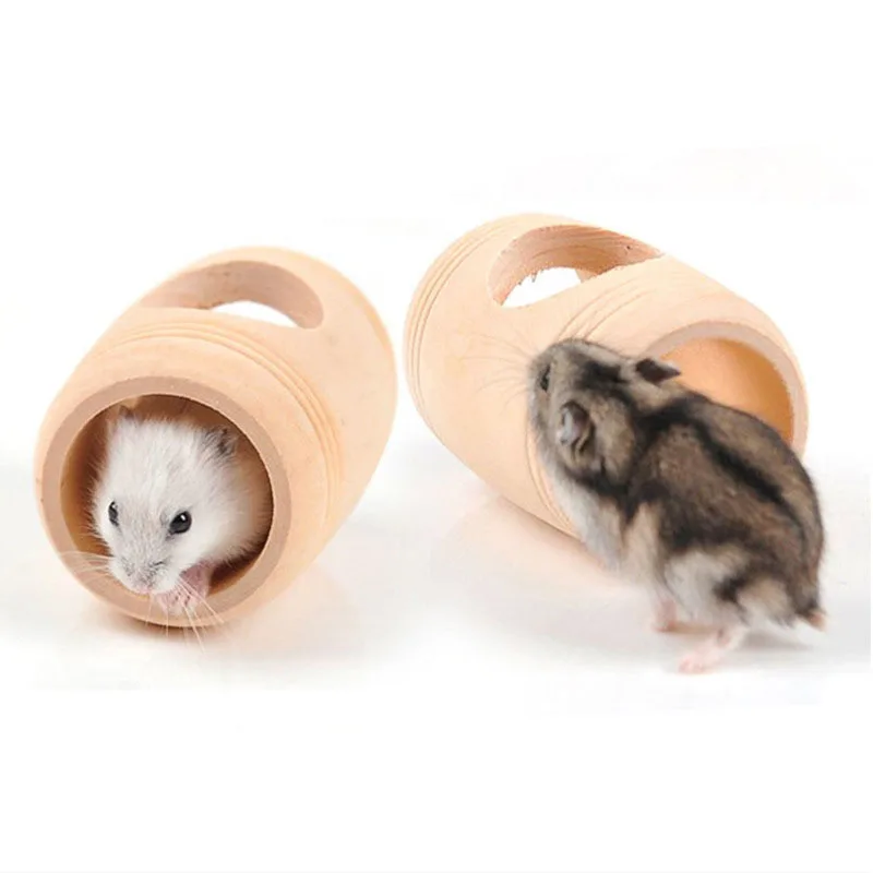 

PipiFren Hamster Tunnels Small Animal Toy Tube Pet House Decorations Hamster Rat Wooden Tube For Small Pet Tubo