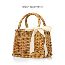 

2018 Square Straw Bags Women Summer Rattan Bag Handmade Woven Beach Cross Body Bag Bohemia Handbag