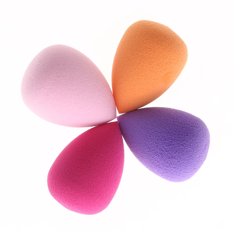 

Hot 4Pcs Beauty Makeup Sponge Puff Foundation Base Liquid Powder Blending Mini Drop Shape Puff Face Nose Cosmetic kit Tools