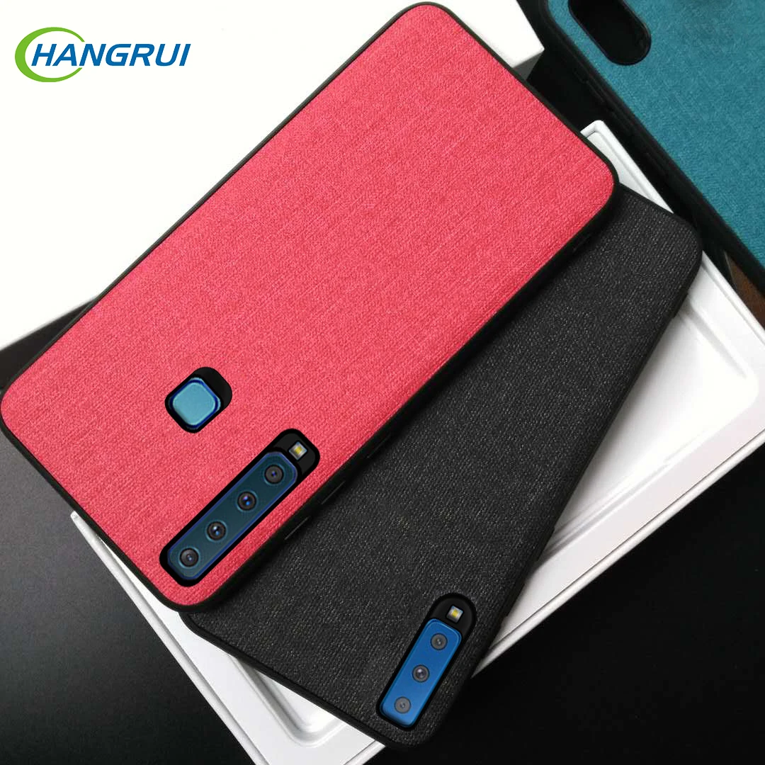 Hangrui Case for Samsung Galaxy A7 2018 Case Heat Dissipation Cloth Fabric Cover For Samsung J4 J6 J8 Plus 2018 J6 2018 Cases