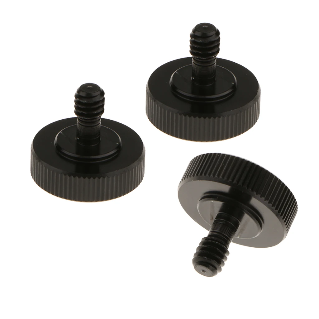 3 Pieces 1/4 Tripod Conversion Screw Hot Shoe Adapter for L Type Stand Mount