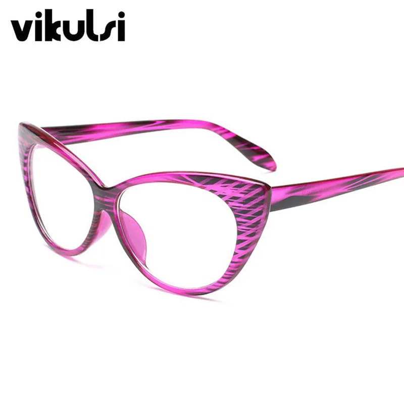 Новые сексуальные оптические очки кошачий глаз, женские прозрачные очки, брендовые дизайнерские винтажные прозрачные очки, оптическая оправа oculos - Цвет оправы: D23 purple