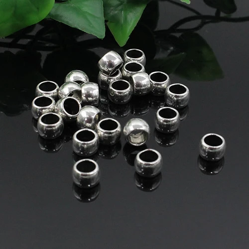 Tibetan Silver Beads 5mm Hole  Tibetan Silver Beads Spacers - 10pcs Hole  2mm Silver - Aliexpress