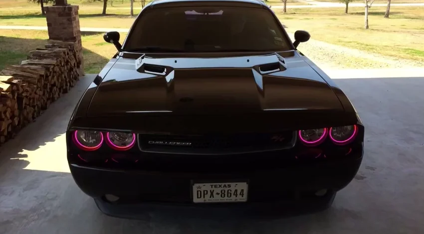 para Dodge Challenger Anéis de Halo Luz de Circulação Multi-cor Kit Led Angel Eyes Rgb Diurna Drl 2008 2009 2010 2011 2020 4 Luzes p carro