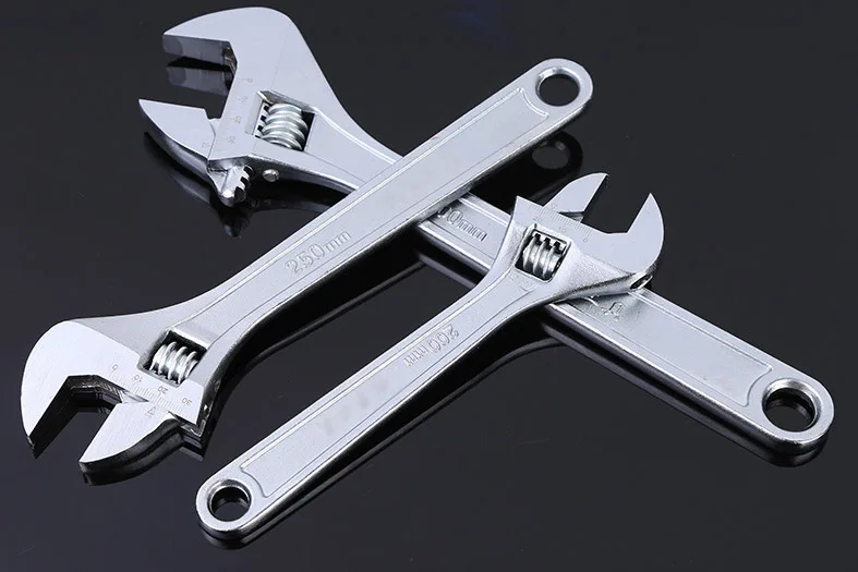 3pcs/lot including 8" 10" and 12" Adjustable Wrench Monkey Wrench Steel