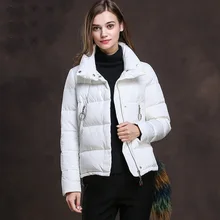 Свободный крой, отложной воротник, белый пуховик на утином пуху, верхняя одежда для женщин, короткий дизайн, стиль, пуховики на утином пуху для осени и зимы
